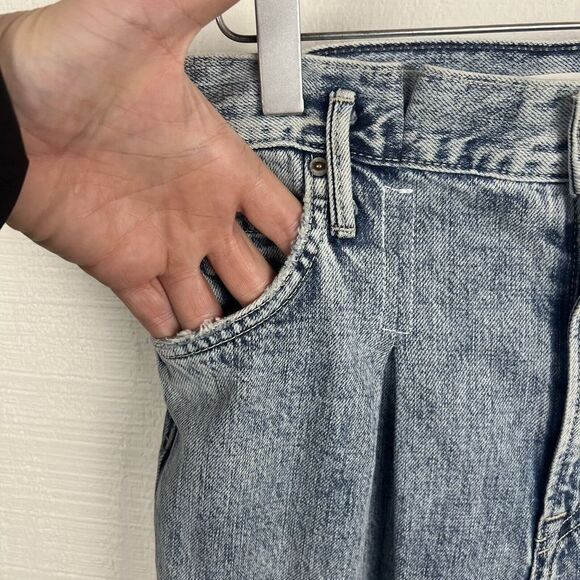 GRLFRND Jeans 25 Womens Blue Teagan High Rise Pleated Light Fading Please Me - Picture 6 of 10